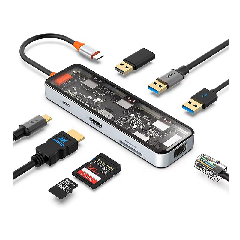 Usb Hub - Hub USB-C avec port Ethernet 4K,
