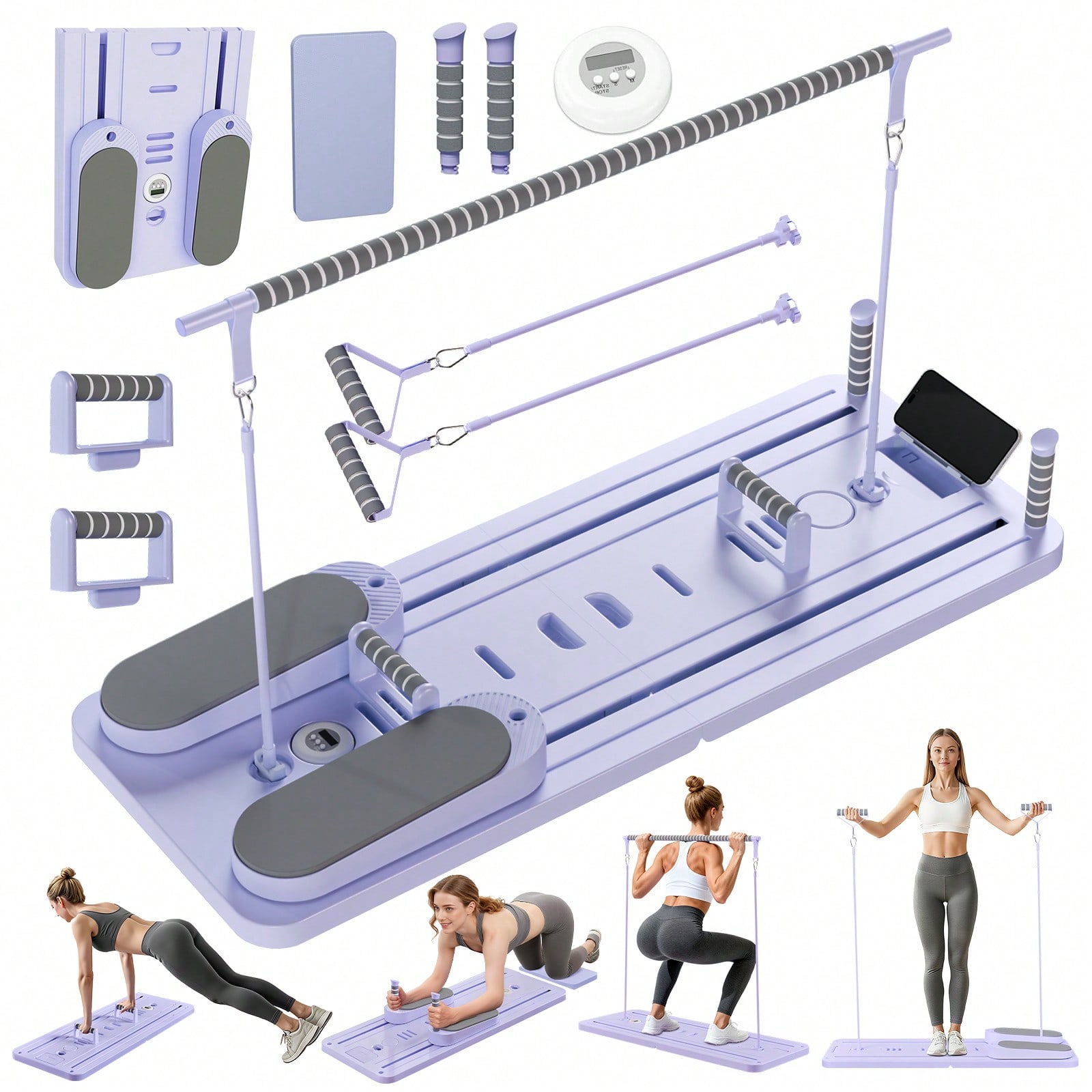 Phone Holder - Reformer Pilates avec barre, planche Pilates