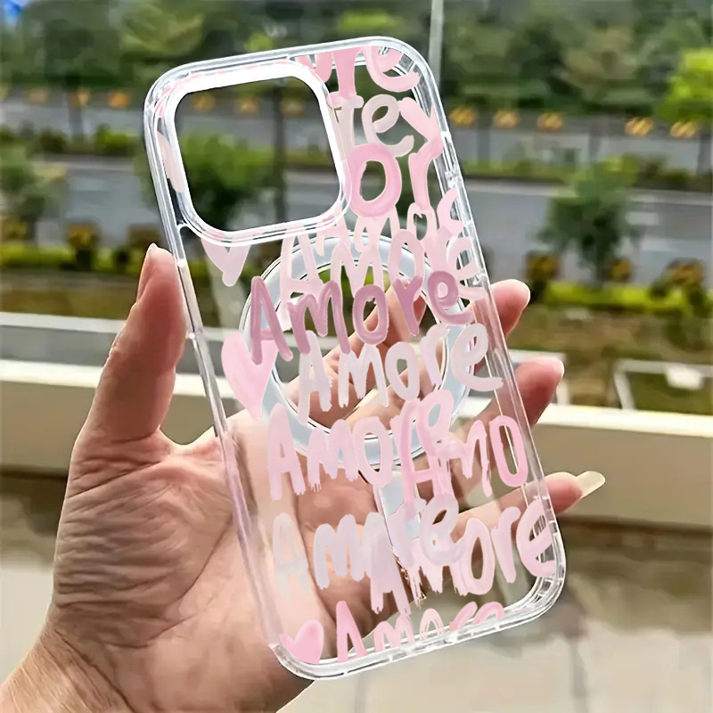 Wireless Charger - Coque de téléphone Amore-Love avec lettrage