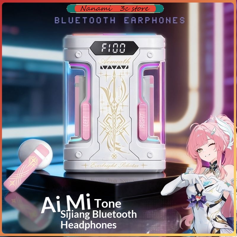 Headphones Wireless - Écouteurs Bluetooth Anime Elysia TWS, semi