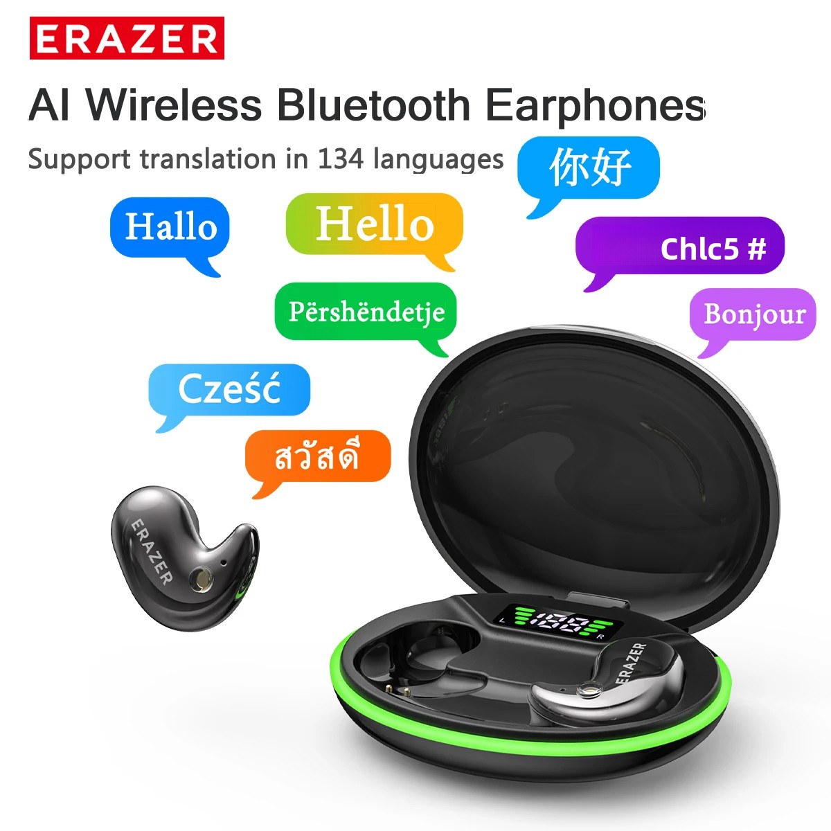 Wireless Charger - Écouteurs intra-auriculaires Bluetooth EARZER XF58 avec