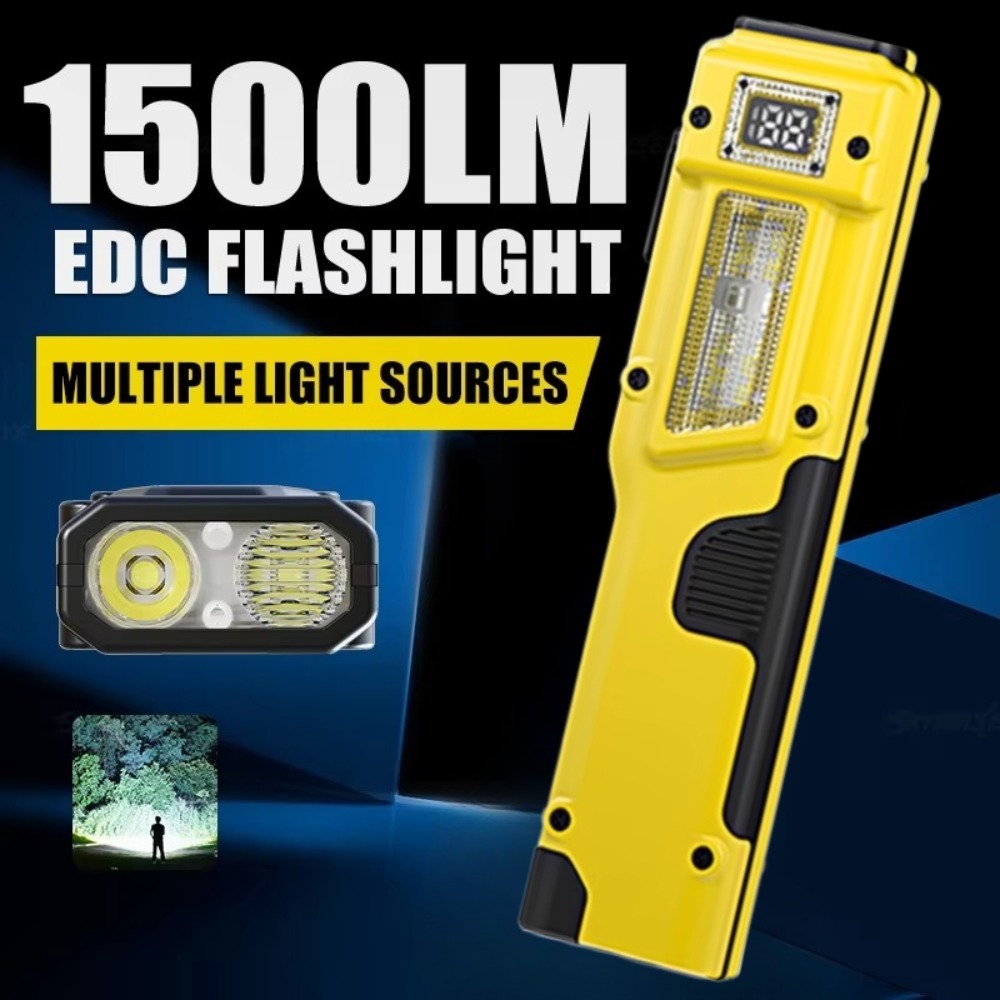 Power Bank - Lampe torche LED rechargeable ultra-mince EDC