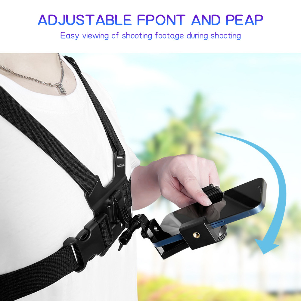 Cable Organizer - Support de téléphone à fixation poitrine