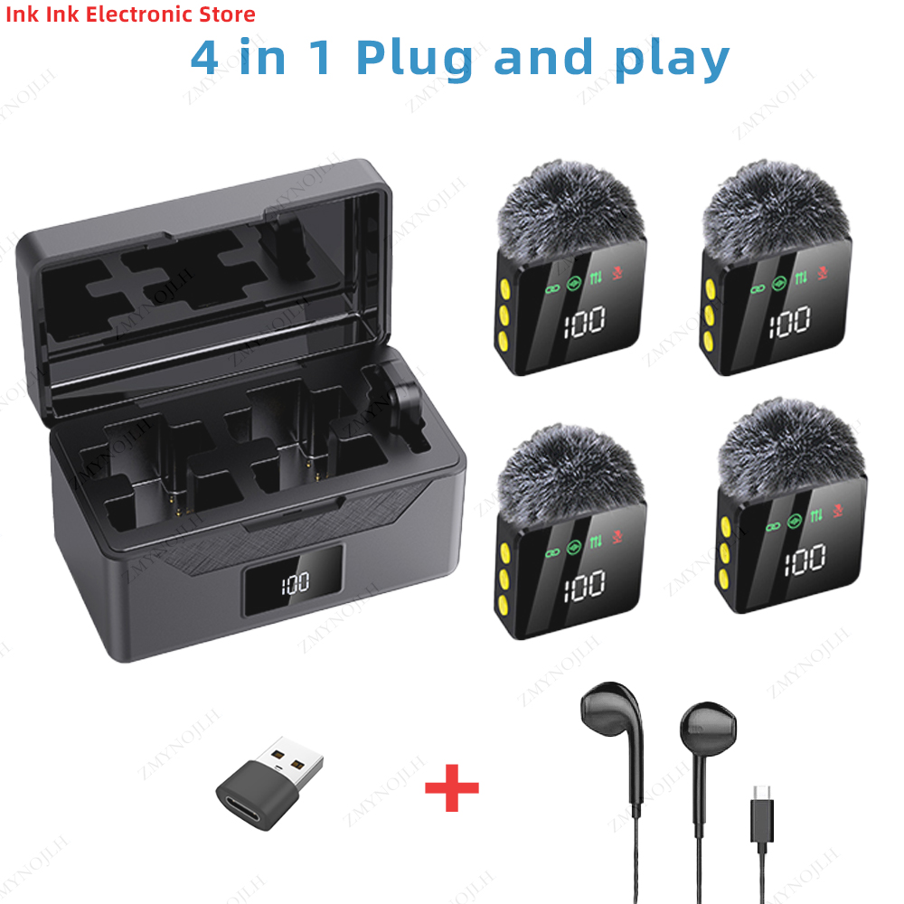 Usb Charger - Microphone Lavalier Sans Fil Noir (Lot