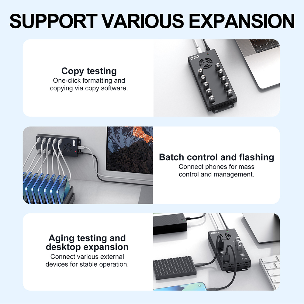 Hub USB à 10 ports pour charge - Usb Hub avis et prix