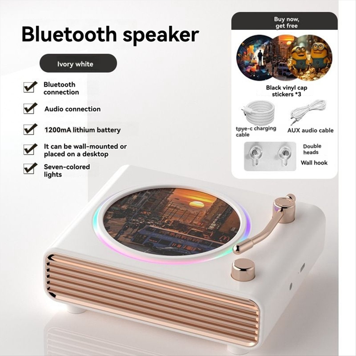 * X07A Portable rétro blanc Bl - Bluetooth Speaker avis et prix