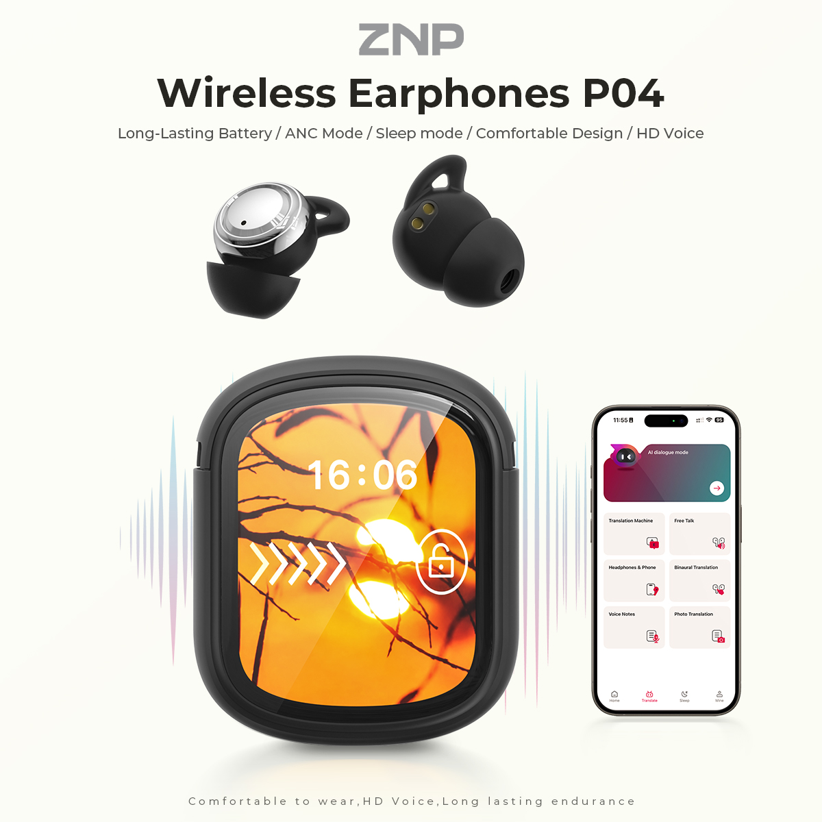 Écouteurs ZNP P04 pour l'aide  - Wireless Charger avis et prix
