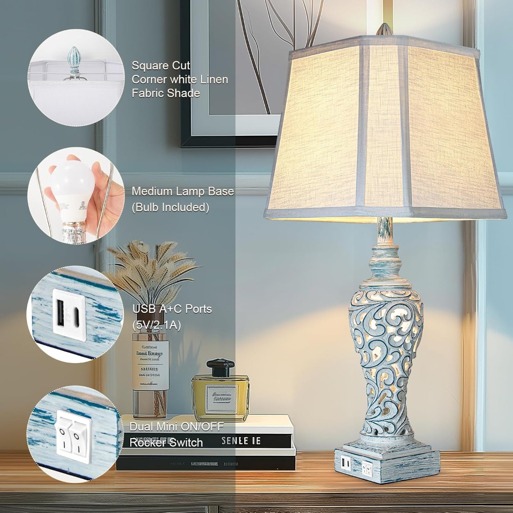 Lampes de chevet vintage style - Usb Charger avis et prix