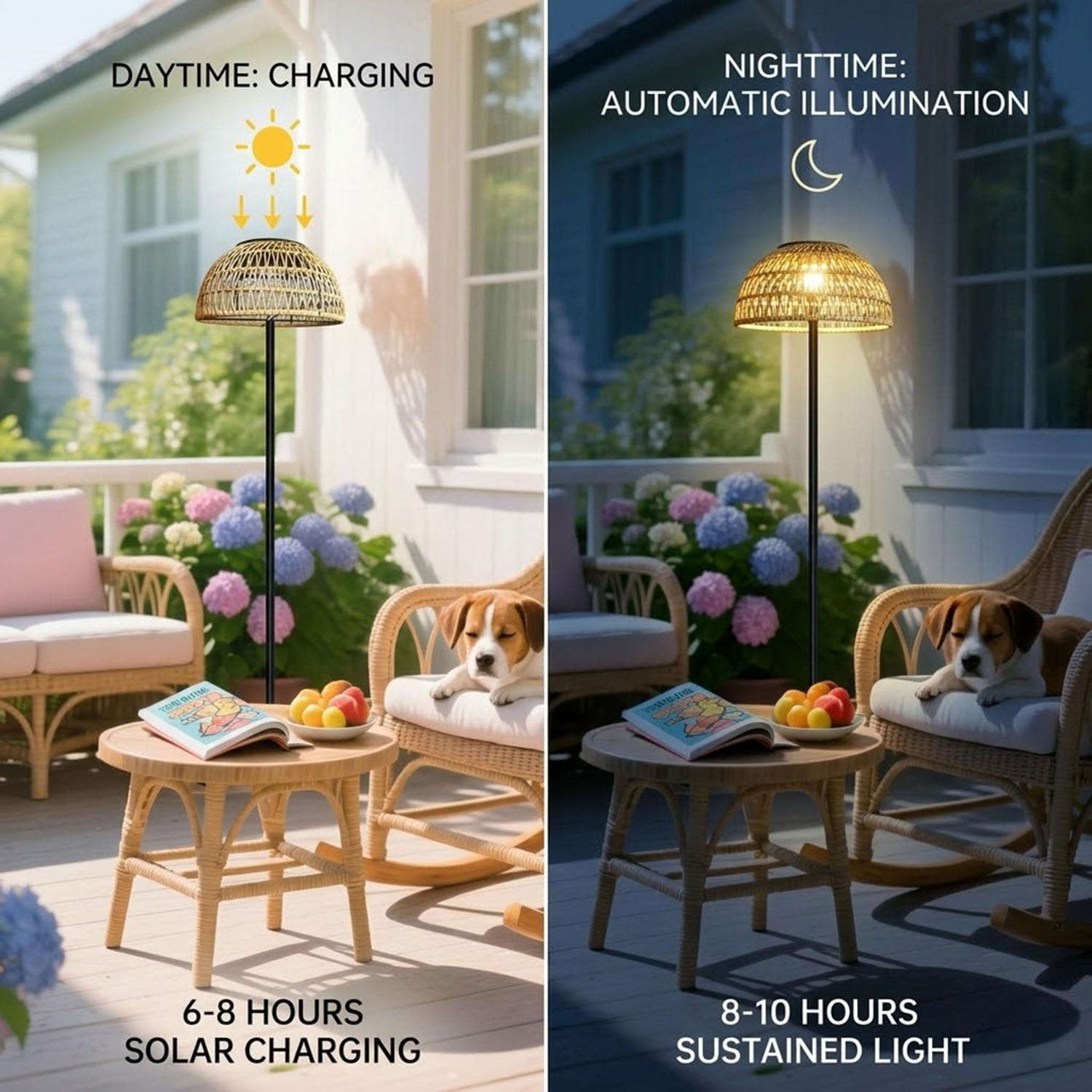 Lampe de sol extérieure beige  - Usb Charger avis et prix
