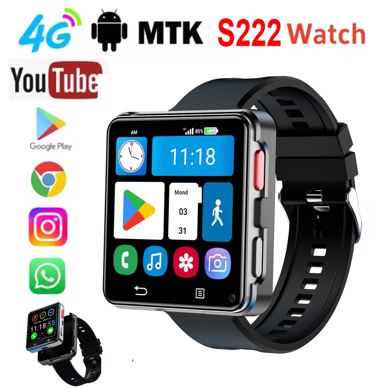 Montre connectée S222 4G avec  - Smart Watch avis et prix