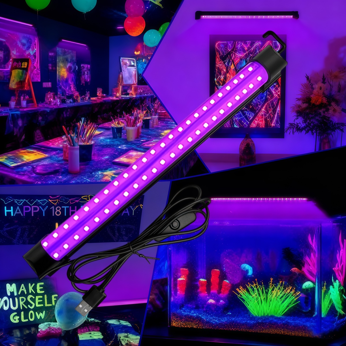 Tube lumineux noir 5W/10W USB, - Usb Hub avis et prix