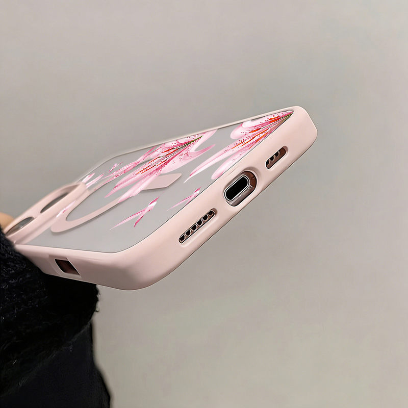 Coque magnétique rose à motifs - Wireless Charger avis et prix